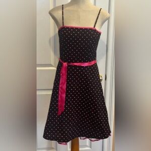 Pulse Black and Pink Polka Dot prom Dress size large